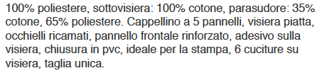 SCHEDA TECNICA