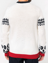 Maglione natalizio unisex girocollo con motivo "Rugby"