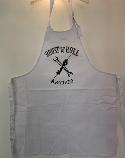Grembiule lungo regolabile 100% cotone. 280 g/m² senza tasche stampa 'RRUST 'N' ROLL