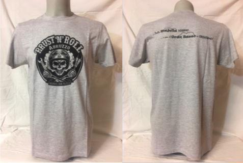 T-shirt grigio melange da uomo 'RRUST 'N' ROLL