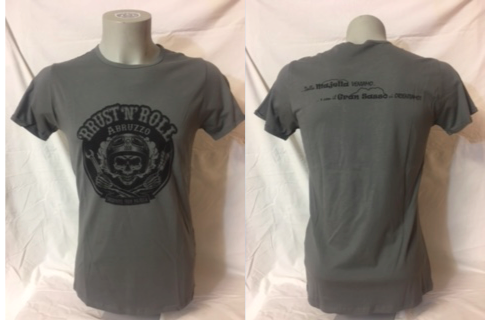 T-shirt steel gray da uomo 'RRUST 'N' ROLL collo ampio