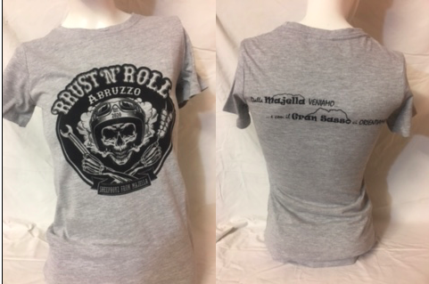 T-shirt grigio melange da donna 'RRUST 'N' ROLL