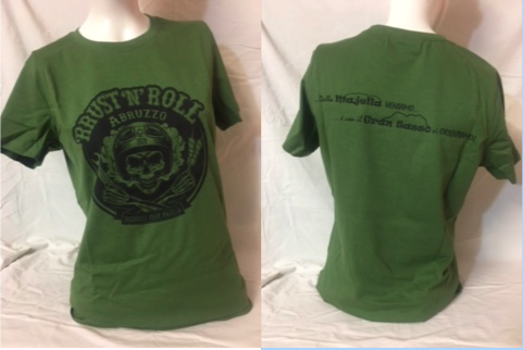 T-shirt verde militare da donna 'RRUST 'N' ROLL