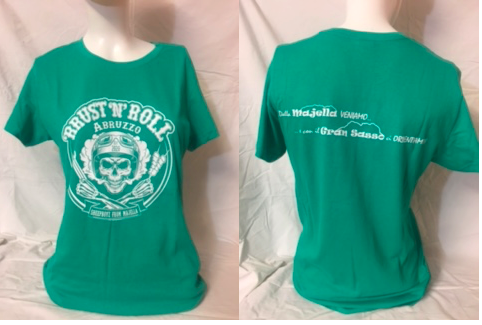 T-shirt emerald green da donna 'RRUST 'N' ROLL