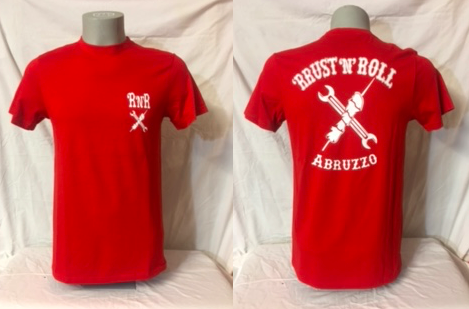 T-shirt rossa da uomo 'RRUST 'N' ROLL