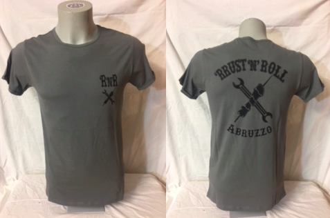 T-shirt steel gray da uomo 'RRUST 'N' ROLL collo ampio