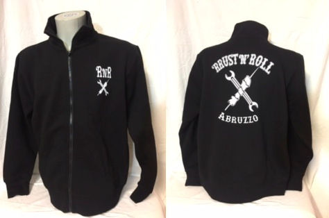 Felpa nera da uomo 'RRUST 'N' ROLL full zip