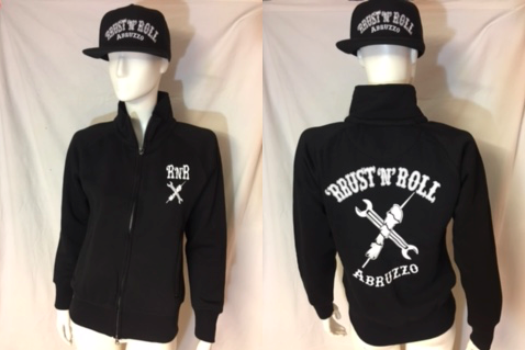 Felpa nera da donna 'RRUST 'N' ROLL full zip