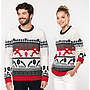 Maglione natalizio unisex girocollo con motivo "Rugby"