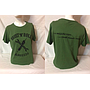 T-shirt verde militare da donna 'RRUST 'N' ROLL