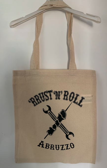 Borsa Shopper in Cotone 130 gr CM 38x42 stampa 'RRUST 'N' ROLL