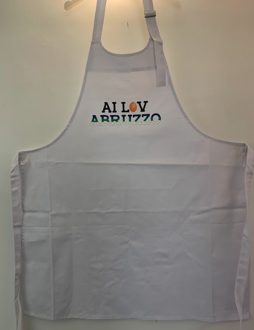 Grembiule lungo regolabile 100% cotone. 280 g/m² senza tasche stampa AILOVABRUZZO