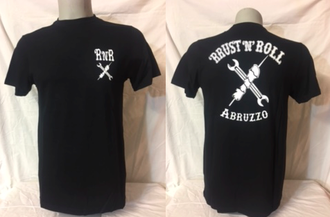 T-shirt nera da uomo 'RRUST 'N' ROLL