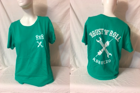 T-shirt emerald green da donna 'RRUST 'N' ROLL