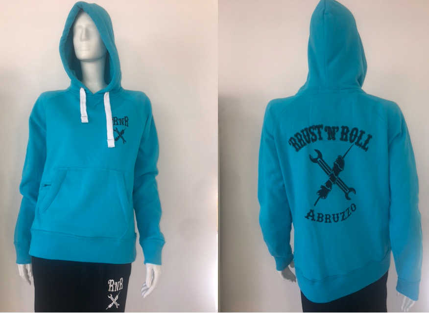 Felpa blu atollo da donna 'RRUST 'N' ROLL