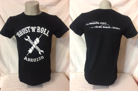 T-shirt nera da uomo 'RRUST 'N' ROLL
