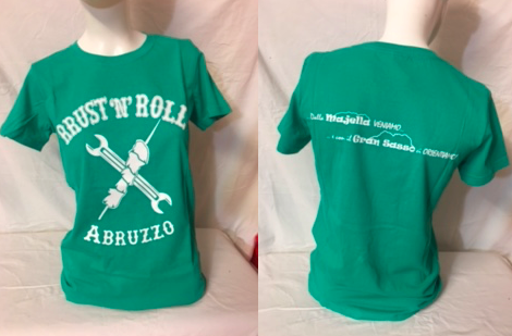 T-shirt emerald green da donna 'RRUST 'N' ROLL