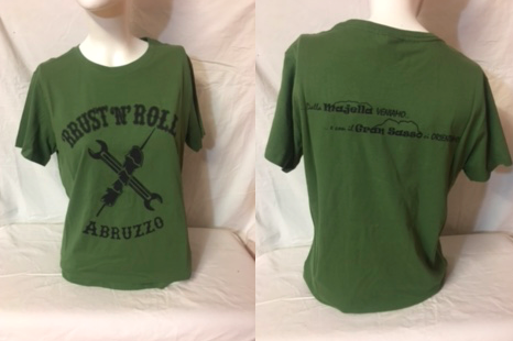 T-shirt verde militare da donna 'RRUST 'N' ROLL