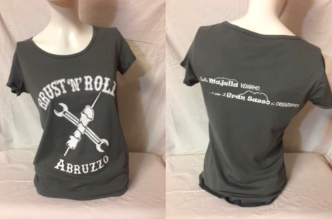 T-shirt steel gray da donna 'RRUST 'N' ROLL collo ampio