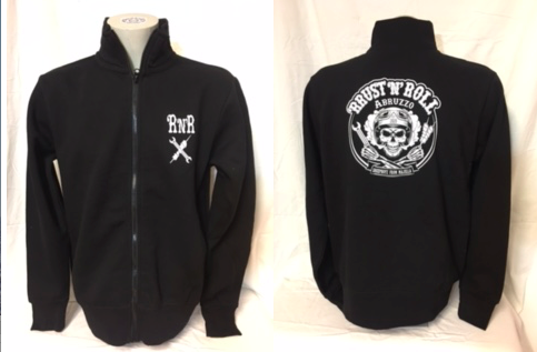 Felpa nera da uomo 'RRUST 'N' ROLL full zip