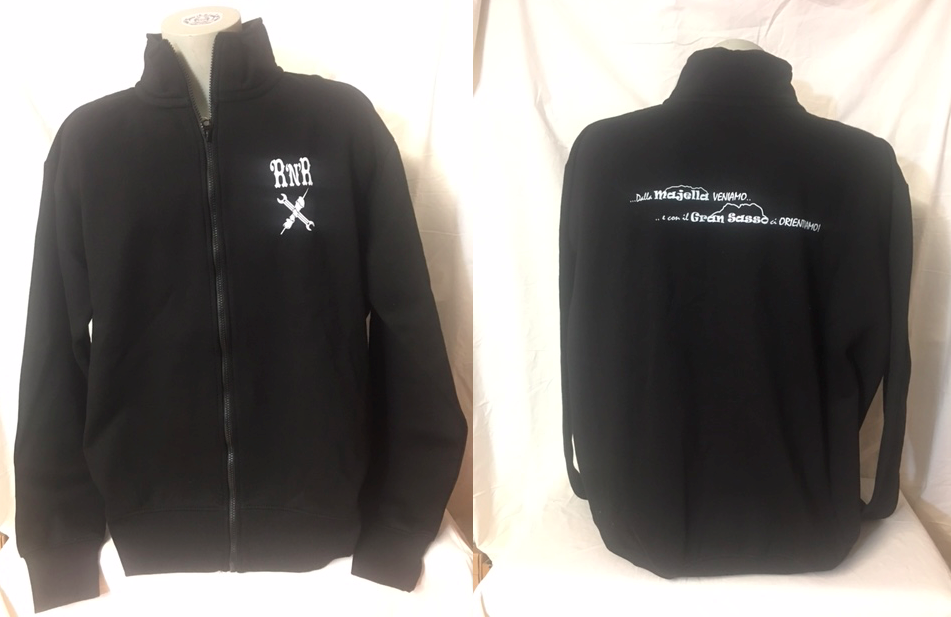 Felpa nera da uomo 'RRUST 'N' ROLL full zip