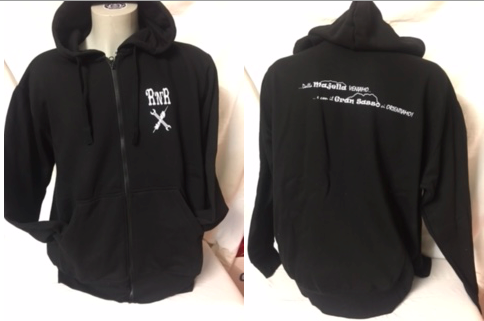 Felpa nera da uomo 'RRUST 'N' ROLL zip+cappuccio