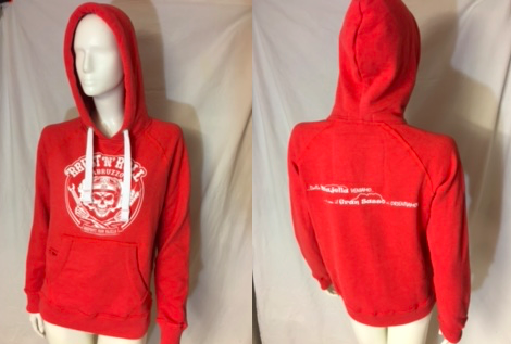 Felpa poppy red melange da donna 'RRUST 'N' ROLL cappuccio