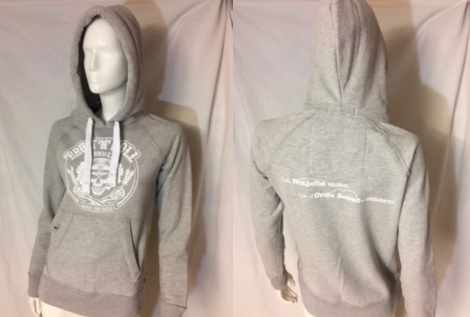 Felpa grigio melange da donna 'RRUST 'N' ROLL cappuccio