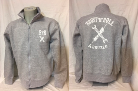 Felpa grigio melange da uomo 'RRUST 'N' ROLL full zip