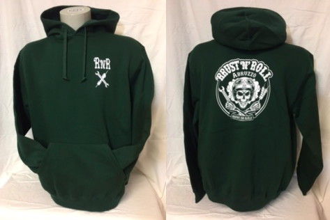 Felpa Forest green da uomo 'RRUST 'N' ROLL cappuccio