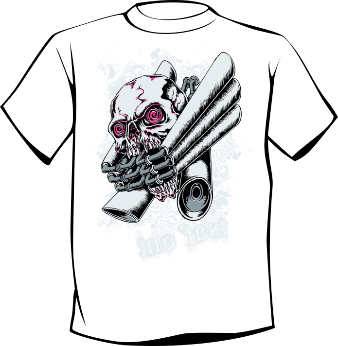 T-shirt SKULL EXAUST