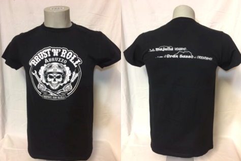 T-shirt nera da uomo 'RRUST 'N' ROLL