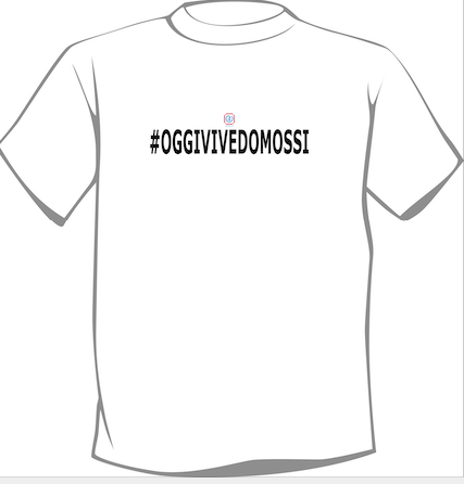 T-shirt #OGGIVIVEDOMOSSI
