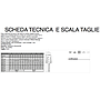 SCHEDA TECNICA E SCALA TAGLIE