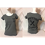 T-shirt steel gray da donna 'RRUST 'N' ROLL collo ampio