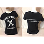 T-shirt nera da donna 'RRUST 'N' ROLL